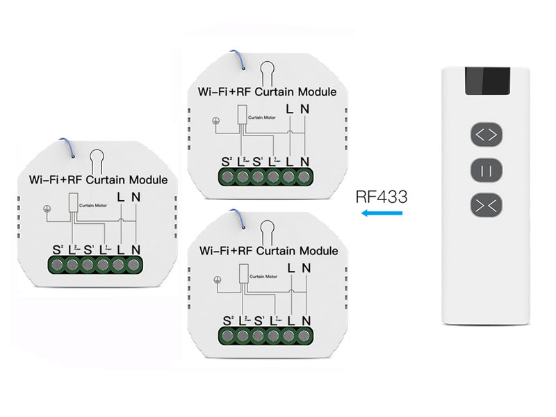 Modulo Switch Tapparelle Tende Persiane Interruttore WiFi + RF 220V 2A Compatibile Con Alexa Google Home