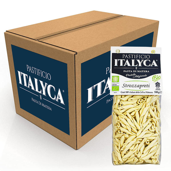 Scatola da 15 Pacchi di Strozzapreti Artigianali di Matera - Pasta Biologica di solo Grano Italiano