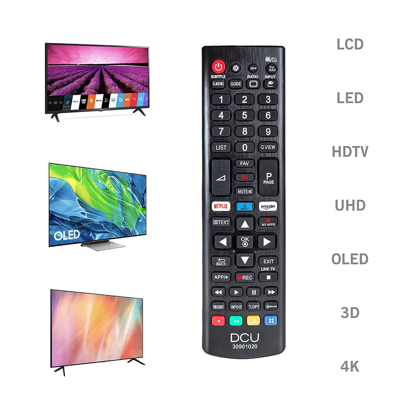 Telecomando universale per TV LCD/LED LG con Tasti Netflix e Prime Video - DCU Tecnologic
