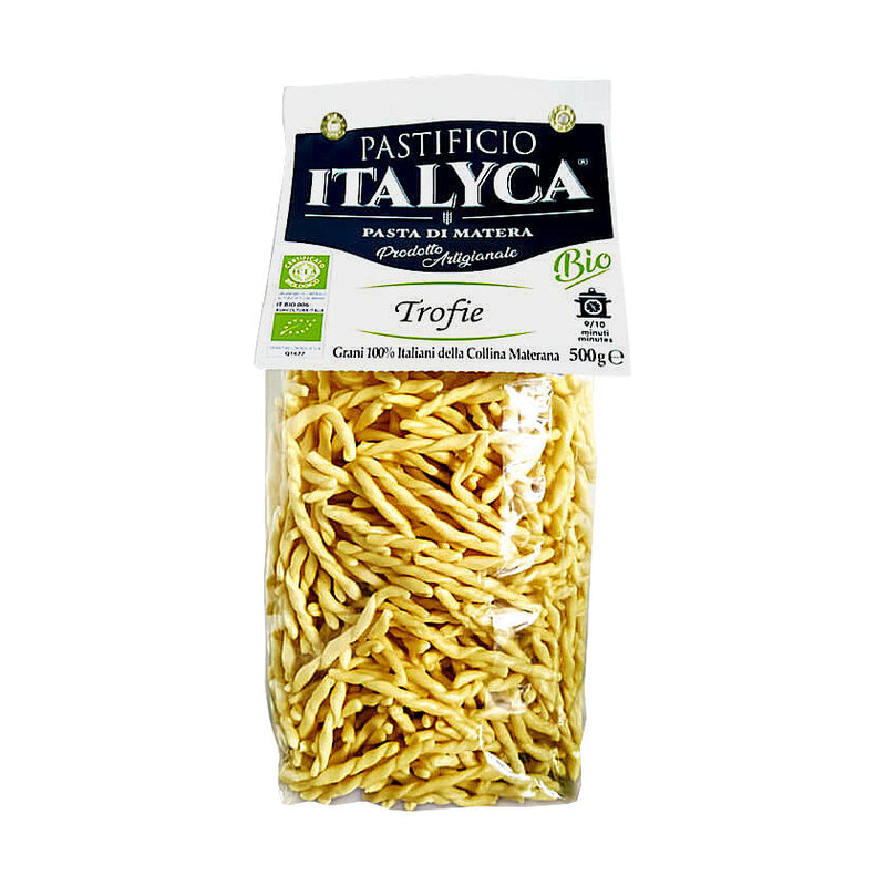 Trofie Artigianali Biologiche - Pasta Secca Certificata di Matera 100% Italiana - 500 g