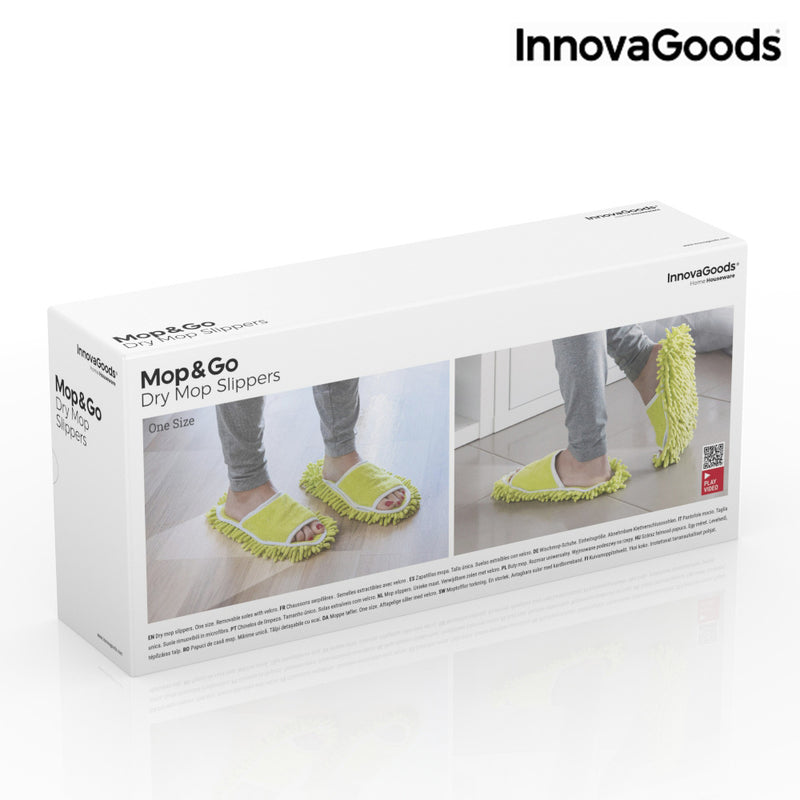 Pantofole Mocio Pulisci-Pavimenti InnovaGoods - Pattine cattura-polvere