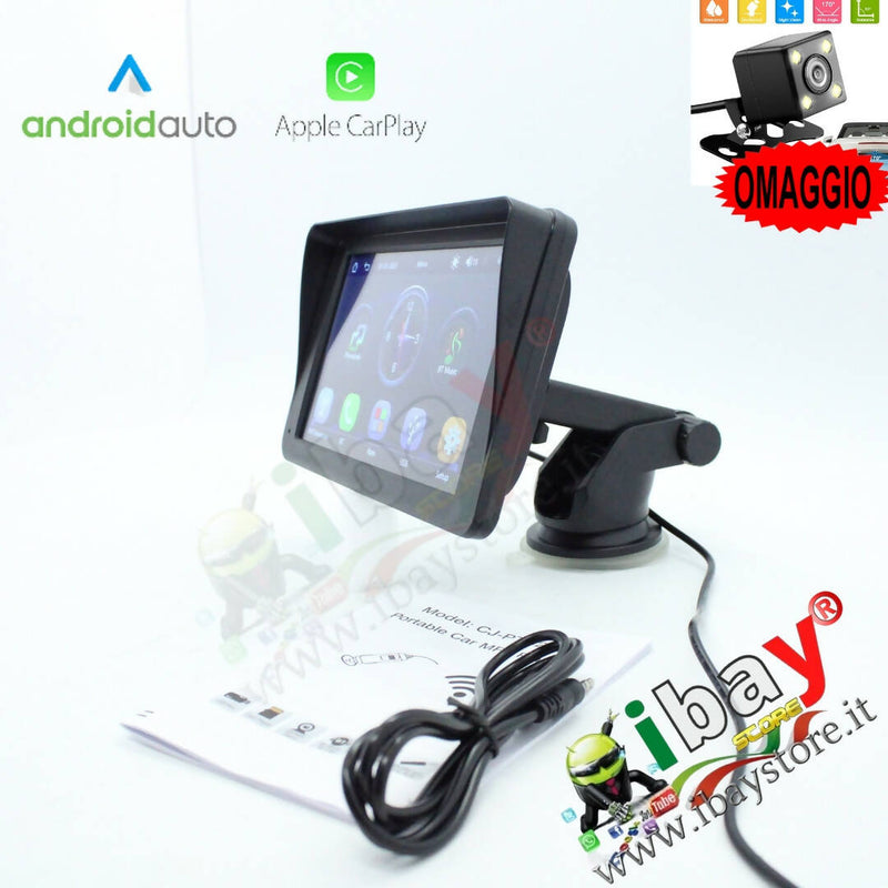 Carplayer portatile montaggio cruscotto Touch screen 7p androidauto applecarplay navigazione GPS, radio stereo per auto